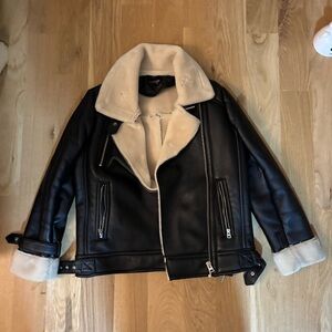 Topshop Faux Shearling Jacket